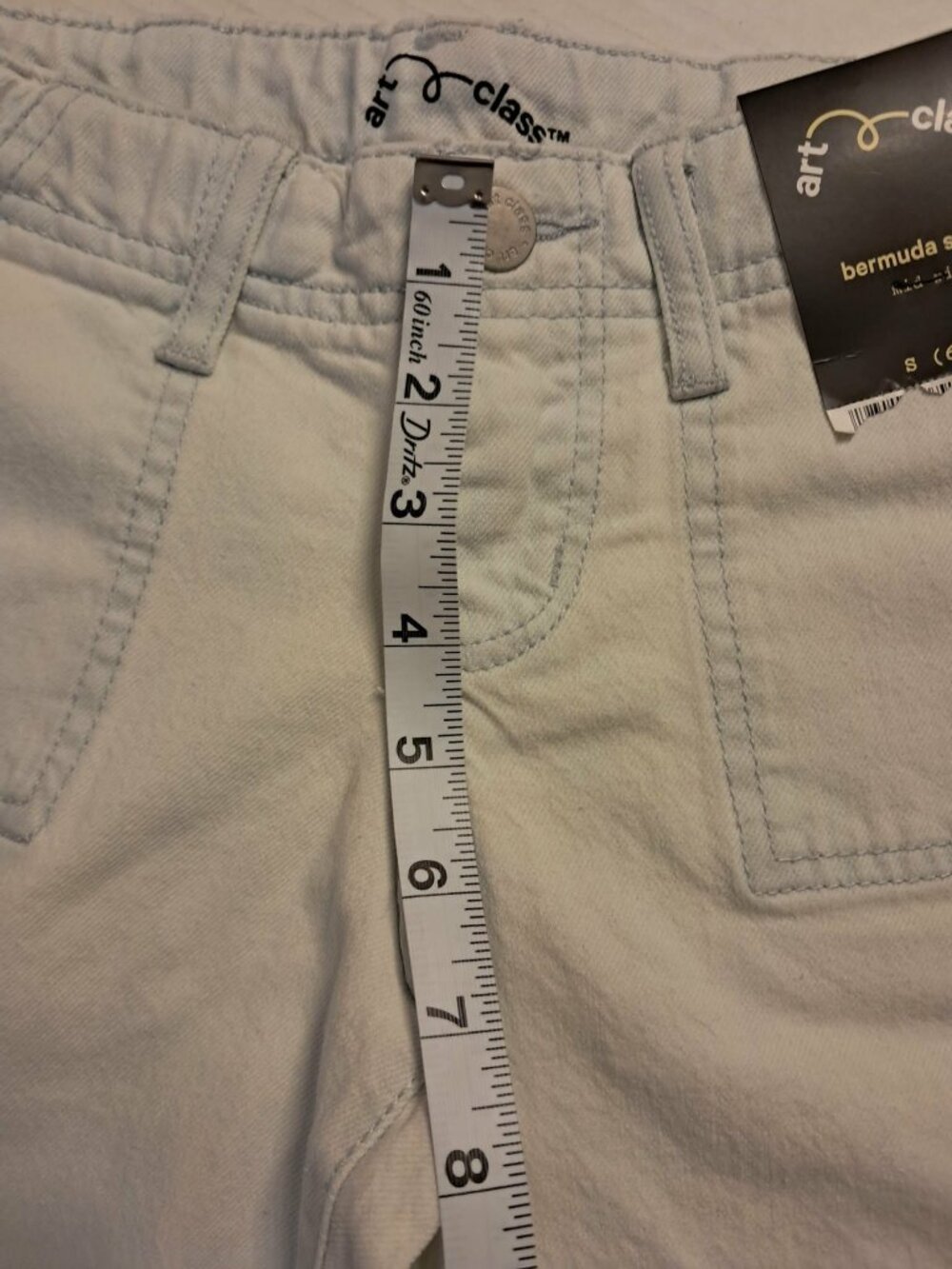 Art Class Girls Denim Shorts Light Wash Size 6/7 - Picture 7 of 8